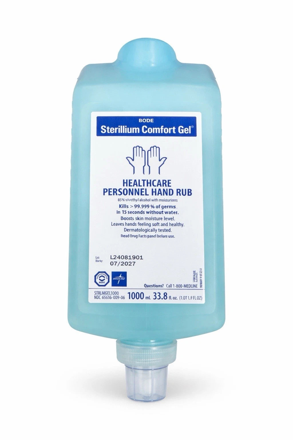 BODE Sterillium Comfort Gel 1000mL 33.8oz Hand Sanitizer 85% Ethyl Exp 07/2027