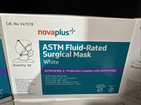 300 Nova Plus Surgical Mask Fluid Rated ASTM White Level 1 6 Boxes 50 Per Box