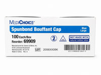 Case of 600 MediChoice Spunbond Bouffant Caps Blue Large 100/Box 69909