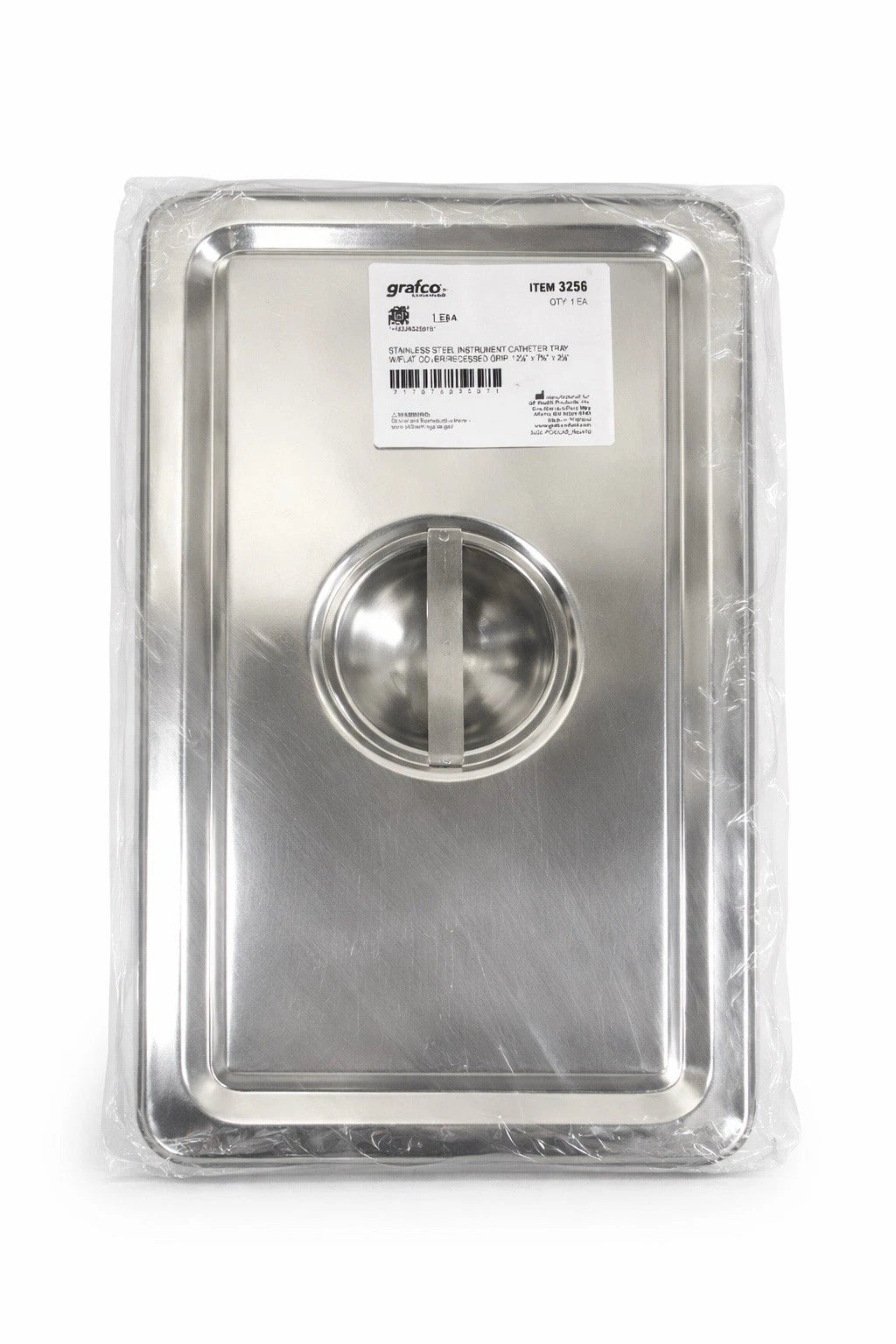 Grafco 3256 Stainless Steel Instrument Tray w/ Flat Cover 12½” x 7½” x 2½” NEW