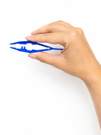 TWEEZERS Disposable Plastic Forceps Individually Wrapped Blue Lot of 100