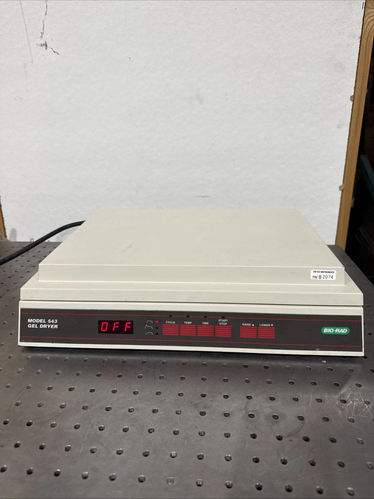 BIO-RAD 165-1740 Model 543 Sequencing ELECTROPHORESIS Slab Gel Dryer