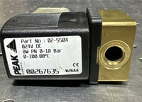 PEAK Scientific 02-5504 Solenoid Valve 24V DC 8W 0–10 Bar LCMS