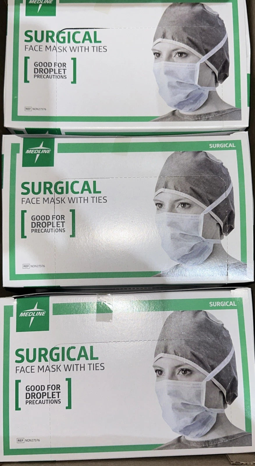 Medline Face Mask with Ties, REF NON27376, Qty 300 per case