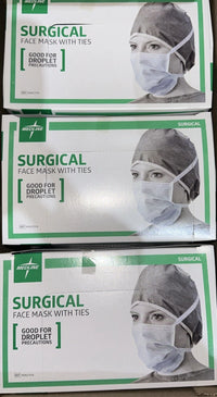 Medline Face Mask with Ties, REF NON27376, Qty 300 per case