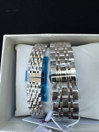 OLEVS Quartz Couple Pair Pearl Dial, Stainless Steel, Waterproof, Calendar