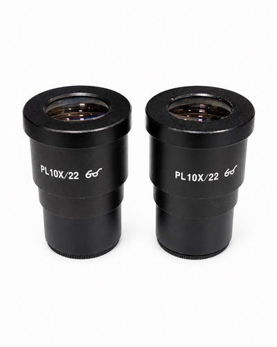 Pair of PL 10X/22 Microscope Eyepieces 10X Widefield 22mm