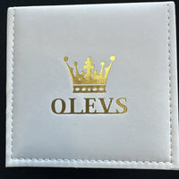 Olevs Men’s Luxury Watch, Day Date, Diamond, Gold Band And Face