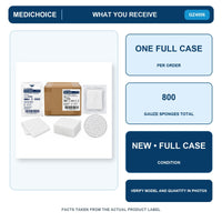 MediChoice GZ4006 Gauze Sponges 4x4 12-Ply Sterile Case 160 Packs 800 Sponges