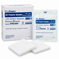 MediChoice SPNG4004 All-Purpose Sponges 4x4 6-Ply Sterile Case of 300