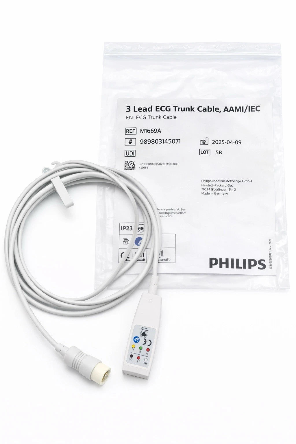 Philips 3 Lead Trunk Cable M1669A Ref 989803145071