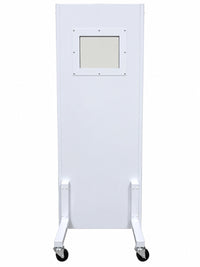 CARR LS2472 Mobile Barrier 24x72 Rolling Stand with Viewing Window Used