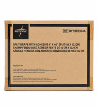 Medline DYNJP8304A Split Drape w/ Adhesive 4” x 40” Split Level 4 Case of 10