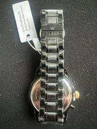 OLEVS Mens Tachymeter Watch Black Face, Black Band, Day Date, Quartz