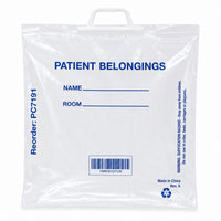 MediChoice Patient Belongings Bags 20” x 18.5” Clear w/Handle Case of 250 PC7191
