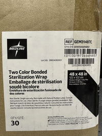 Medline GEM3148TC Sterilization Wrap 48x48 Blue Case of 30