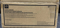 Medline Chemo Gowns NON25457 Blue Regular/Large Poly-Coated Case of 30 ASTM F739