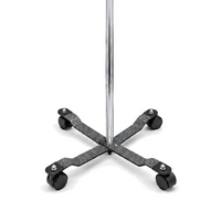 Blickman 1305-4P Rolling 4-Hook IV Pole Stand Chrome Adjustable 4-Leg Base New