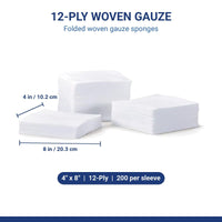 Gauze Sponges 4x8 12 Ply 1048-12-2 Case of 2000