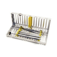Stainless Steel Perforated Instrument Basket Tray 21 x 11 x 3.5w Handles