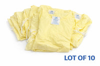 Medline Isolation Gown Level 1 AAMI PB70 Yellow One Size Lot of 10 MDT011207