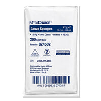 MediChoice GZ4502 Gauze Sponges 4x4 12-Ply Non-Sterile Case 2000