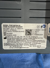 LABORIE MD-6000 PORTASCAN 3D BLADDER SCANNER -untested-