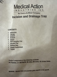 Medical Action Industries Inc Incision and Drainage Tray