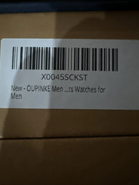 Oupike Men’s Watch Tourbillon Self Winding All Black Band, Black Dial