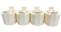 Lot of 4 Centrifuge Rotor Tube Adapters 9 Position 15mL Beige Plastic