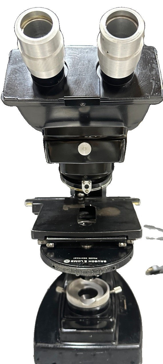 Bausch & Lomb Dynoptic Binocular Phase Contrast Microscope 3693 w/ Eyepieces