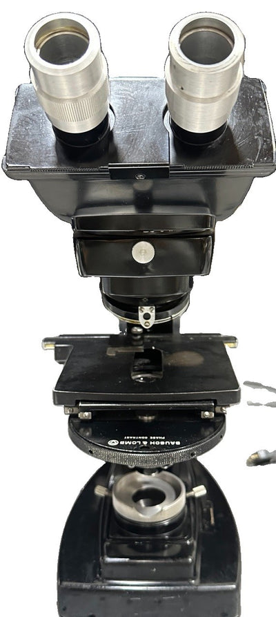 Bausch & Lomb Dynoptic Binocular Phase Contrast Microscope 3693 w/ Eyepieces
