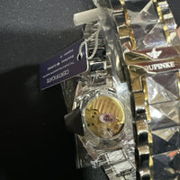 Oupinke Blue Skeleton Tourbillon Luminous Formal Automatic Mechanical Wristwatch