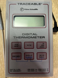 Fisher Traceable Data-Log 50 Memory Digital Thermometer with Needle Probe