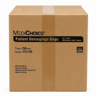 MediChoice Patient Belongings Bags 20” x 18.5” White w/Handle Case of 250 PC7190