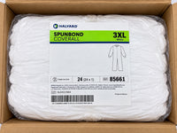 Halyard Spunbond Coverall 3XL White 24 Count Case REF 85661