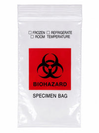 MediChoice SB0609 Specimen Biohazard Bags 6x9 Clear Zip Closure 1000/Case