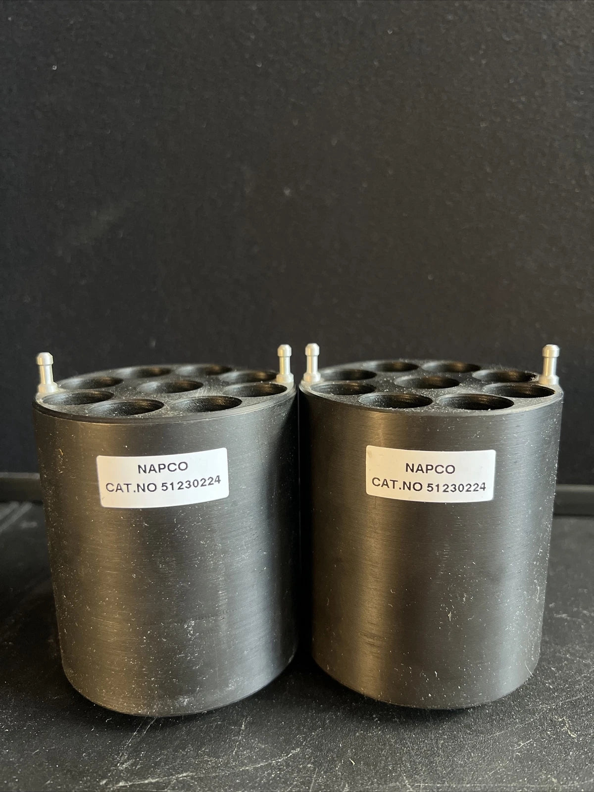 Lot of 2 NAPCO 51230224 Centrifuge Swing Bucket Tube Adapters 9 Well