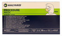 *500-Pieces* Halyard Procedure Face Mask With So Soft Earloop Yellow 47117