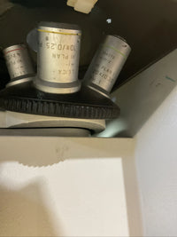 Leica DMIL Inverted Microscope 090-135-001 with Objectives Used Working