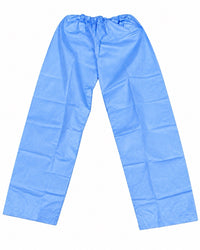 Halyard 47792 Basics Scrub Pants XL Blue Elastic Disposable Case of 48