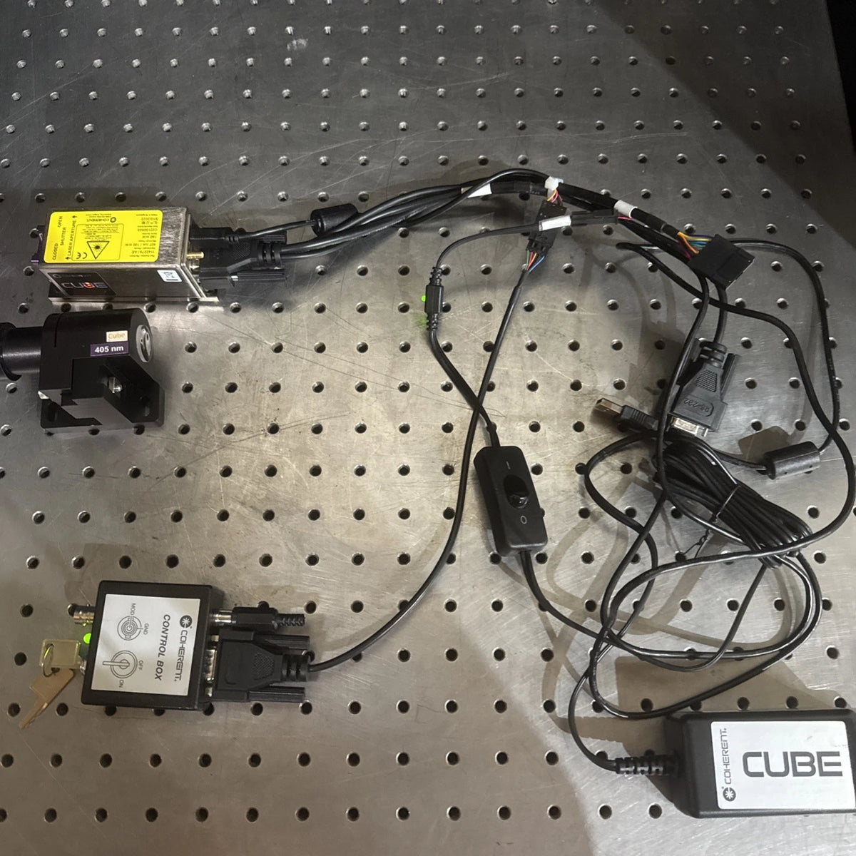 Coherent Cube 1150205/AE 640nm 100 mW Laser Head And Control Box