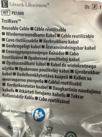 Edward Lifesciences TruWave Reusable Cable REF: PX1800 Dual Cable