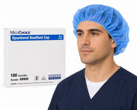 Case of 600 MediChoice Spunbond Bouffant Caps Blue Large 100/Box 69909