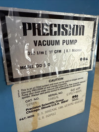 Precision Scientific Dual Stage Rotary Vane Vacuum Pump DD-310 3/4 Hp