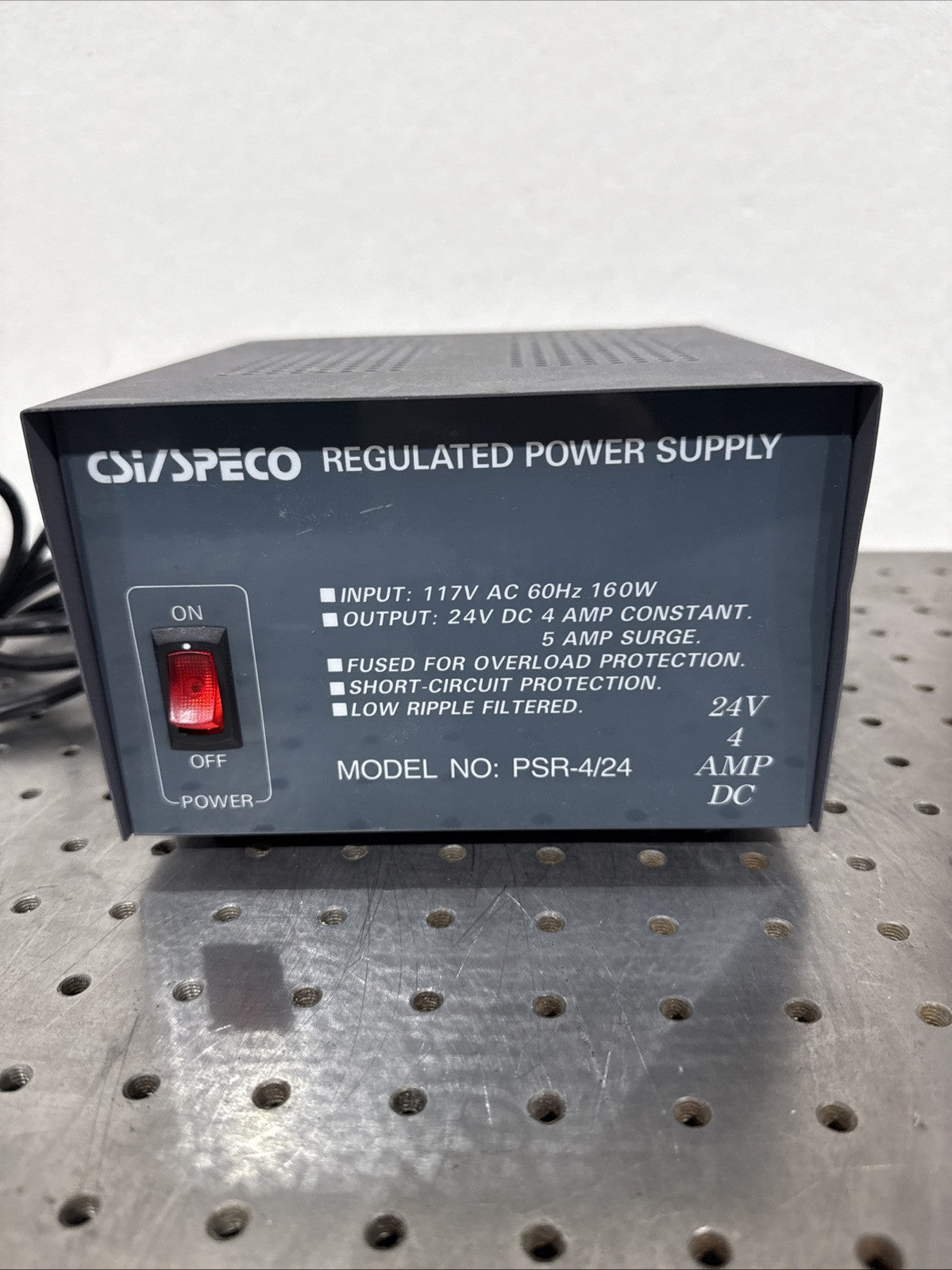 PSR-4/24 - CSI/Speco 4A AMP 24V VOLTS Regulated Power Supply