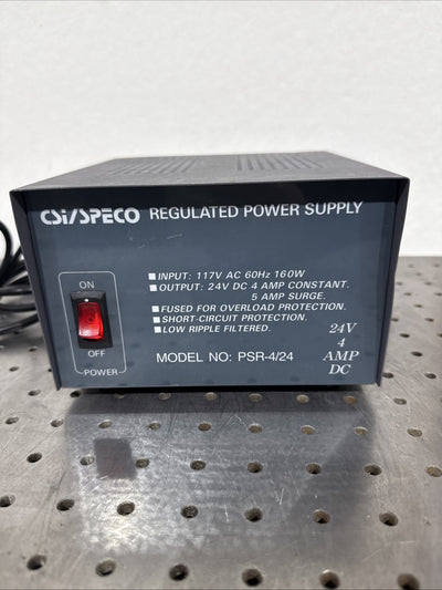 PSR-4/24 - CSI/Speco 4A AMP 24V VOLTS Regulated Power Supply