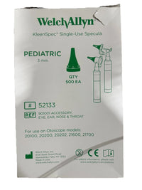 Welch Allyn 52133 KleenSpec 3mm Disposable Specula 500/Box NEW