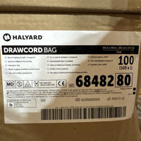 Halyard Drawcord Bags Drawstring 40”x40” Clear 100 Pcs