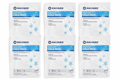 HALYARD 6 Instant Cold Packs Disposable Cold Compress Ice Packs 5x7in
